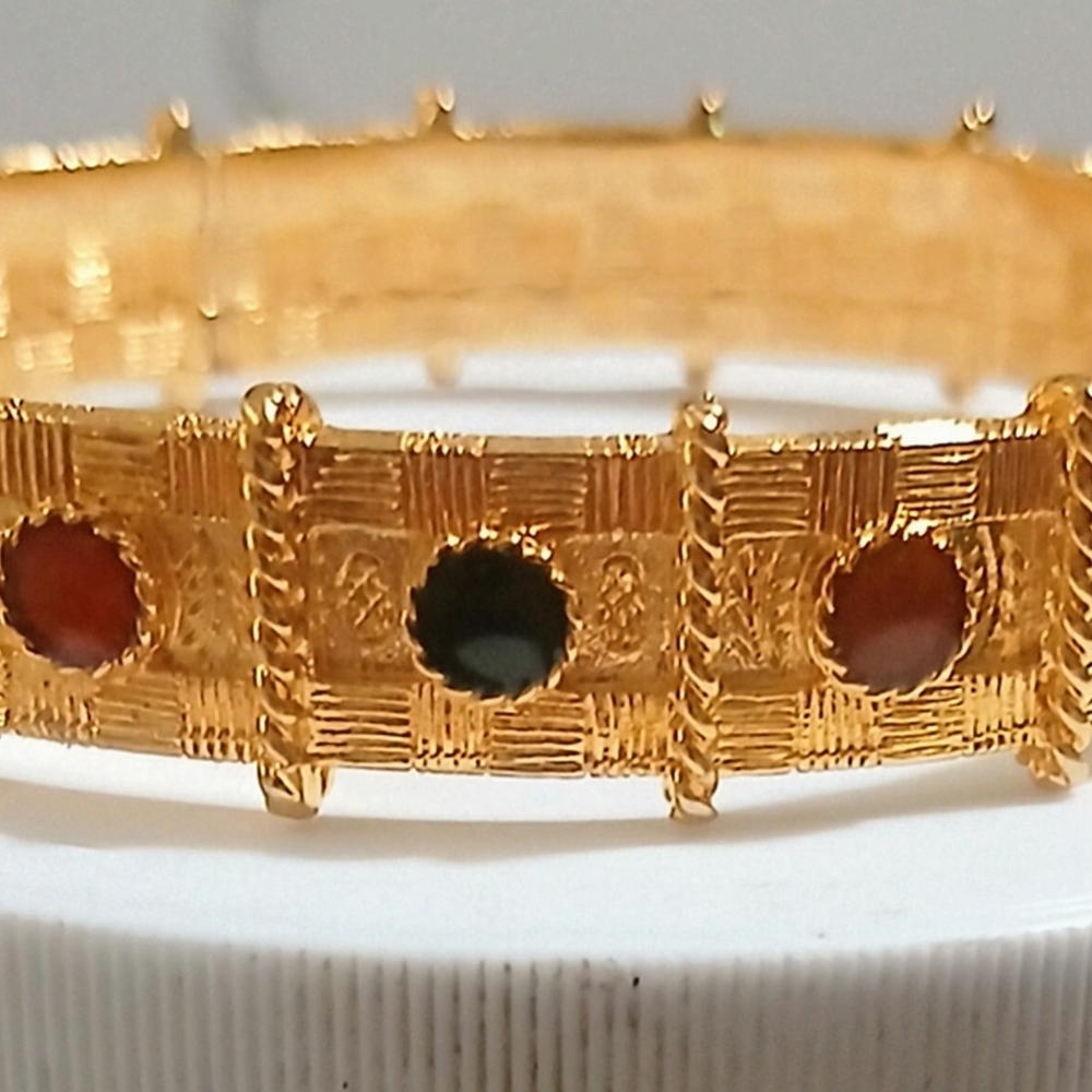 Liz Claiborne Gold Bracelet with Red and Black Details